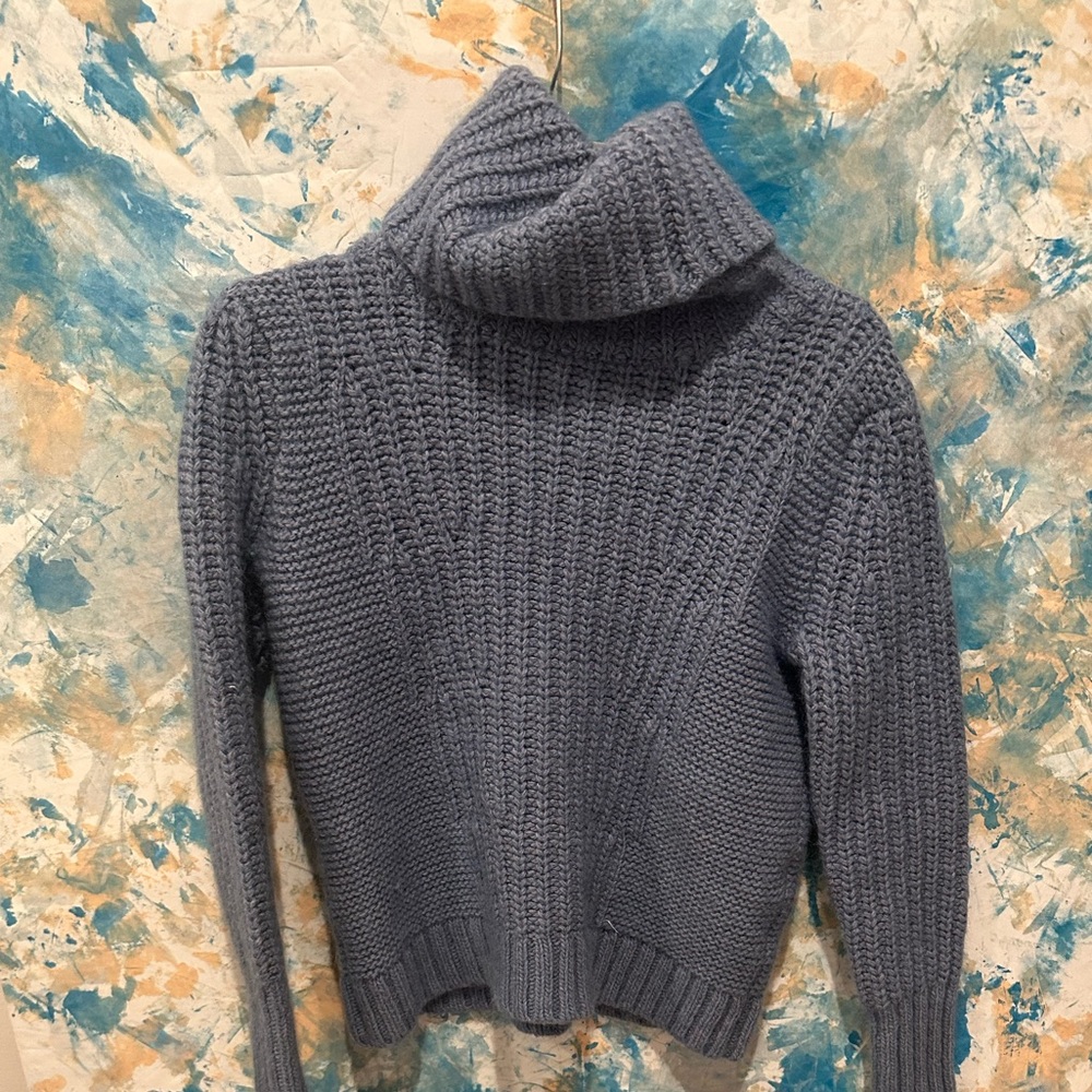 Banana republic wool blue turtleneck sweater